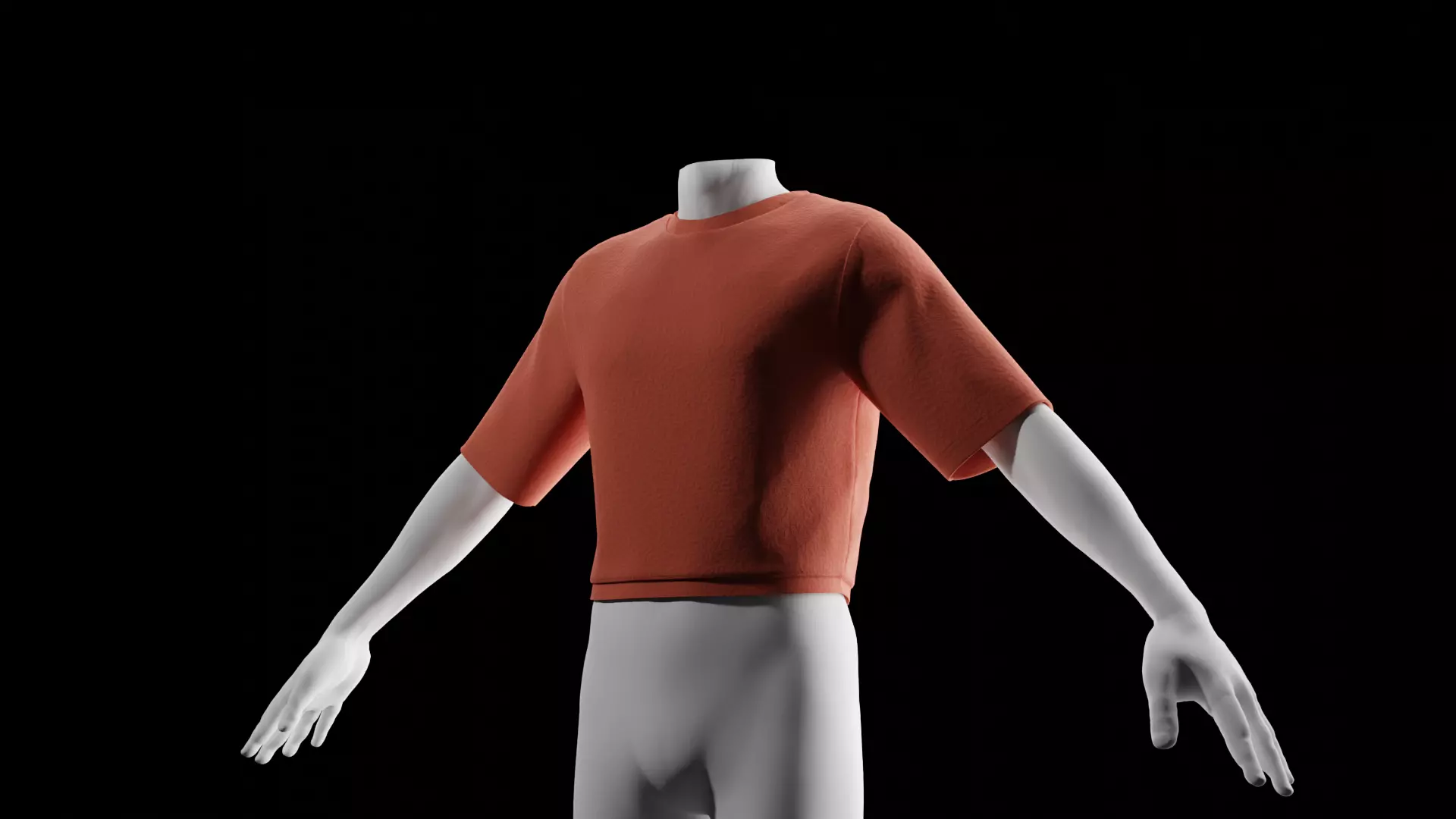 Mens Crop Top 3D model