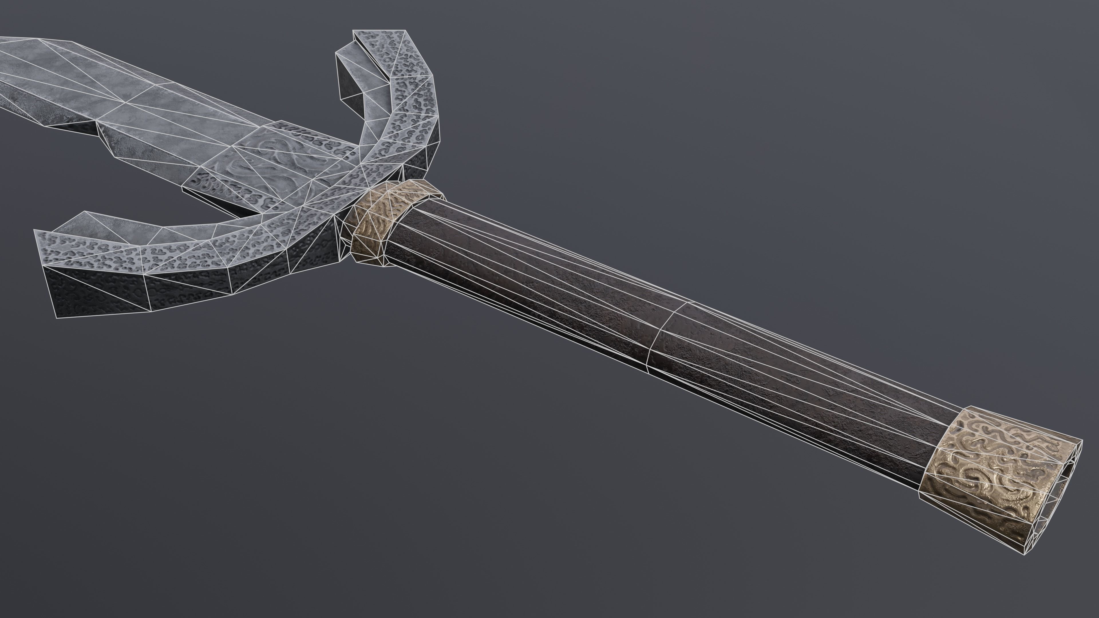 Sword 12 Low-poly 3D model_7