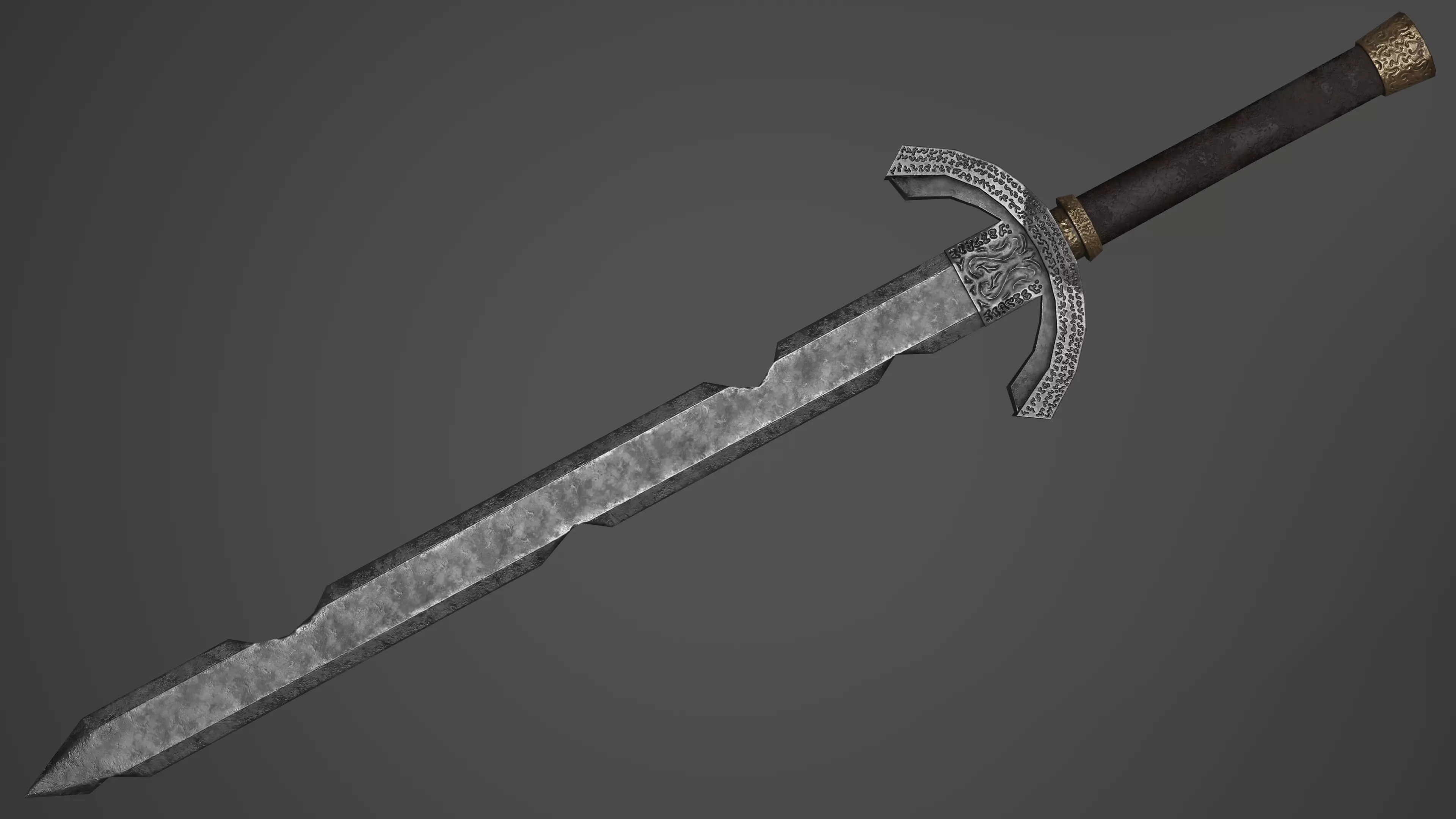Sword 12 Low-poly 3D model_0