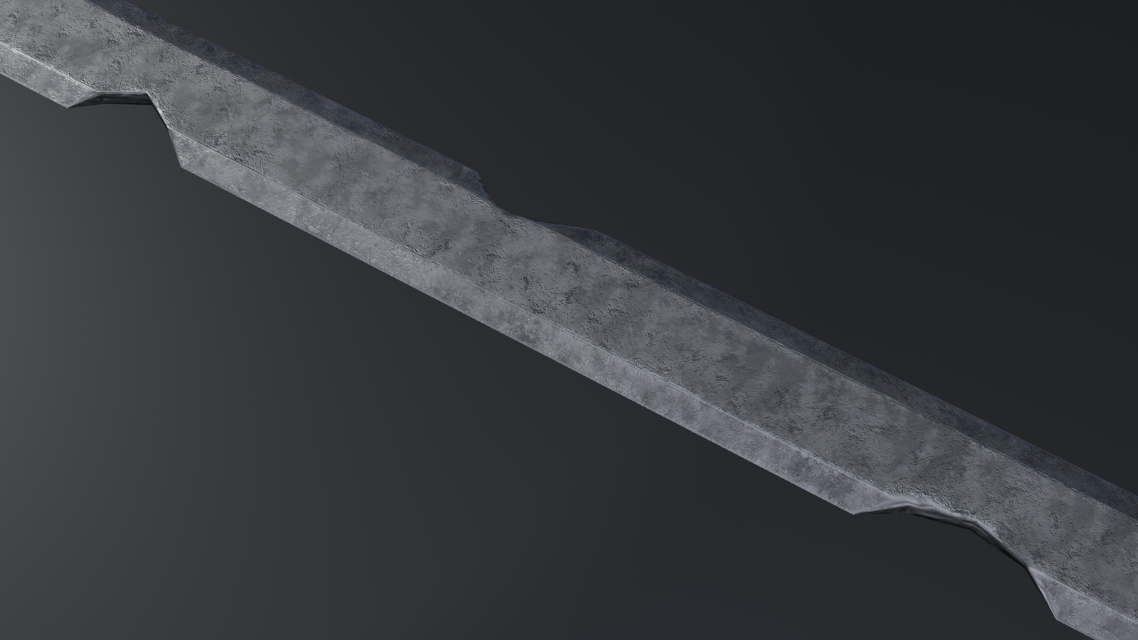 Sword 12 Low-poly 3D model_5