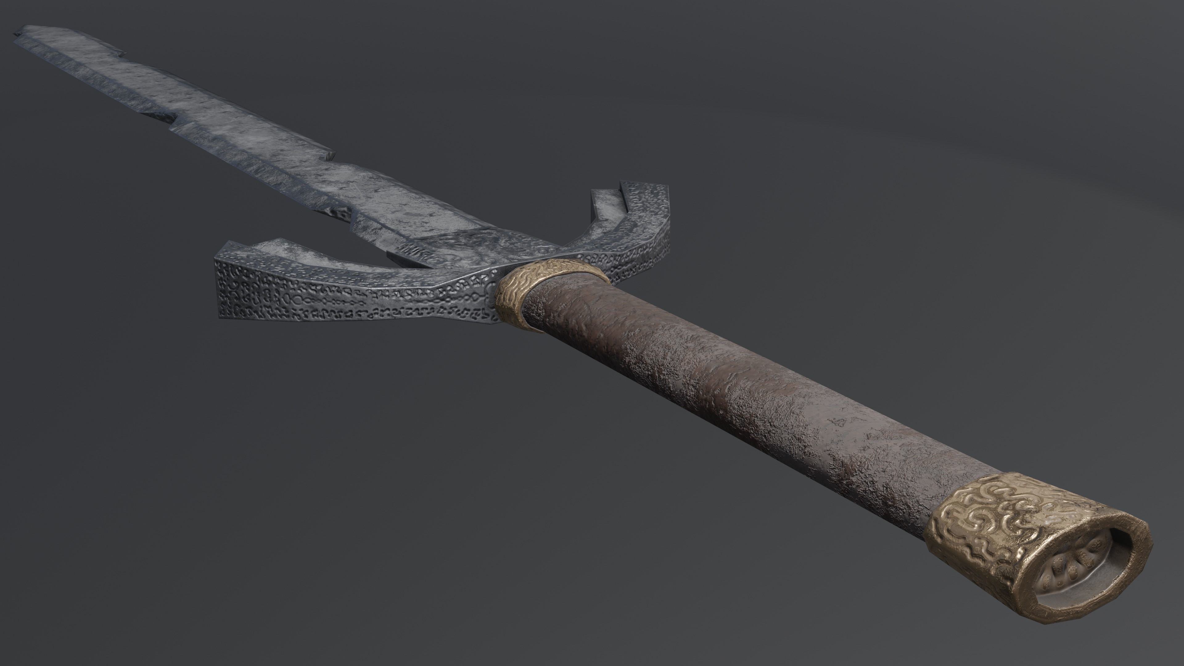 Sword 12 Low-poly 3D model_2