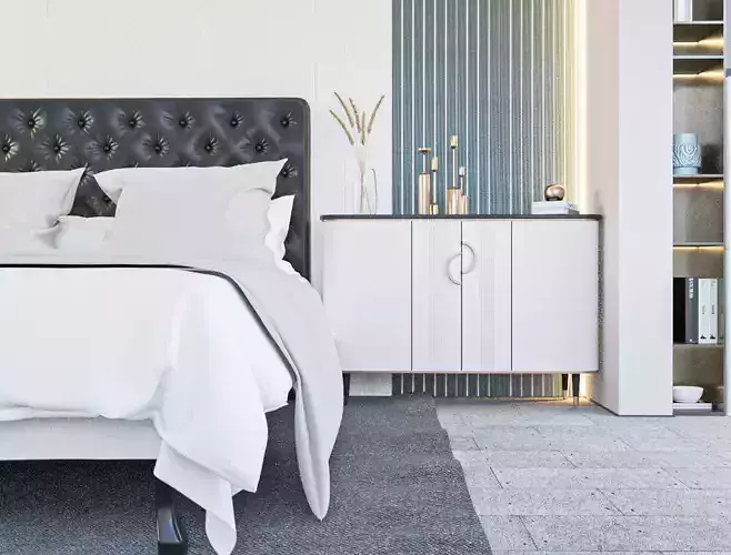Modern Bed for interior design 3D model