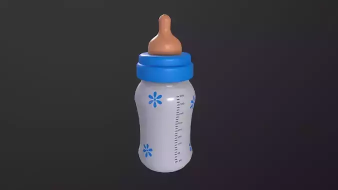 Baby Milk Bottle 3D Model Low-poly 3D model