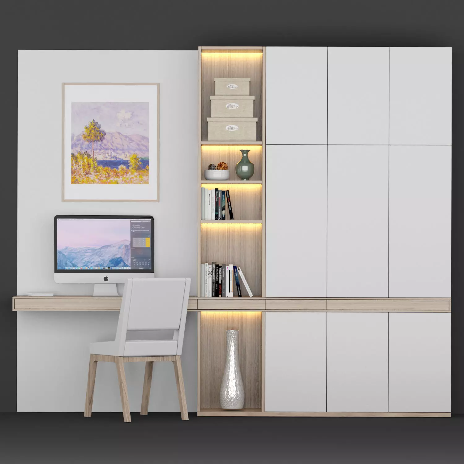 Shelf and working table 6 3D model_0