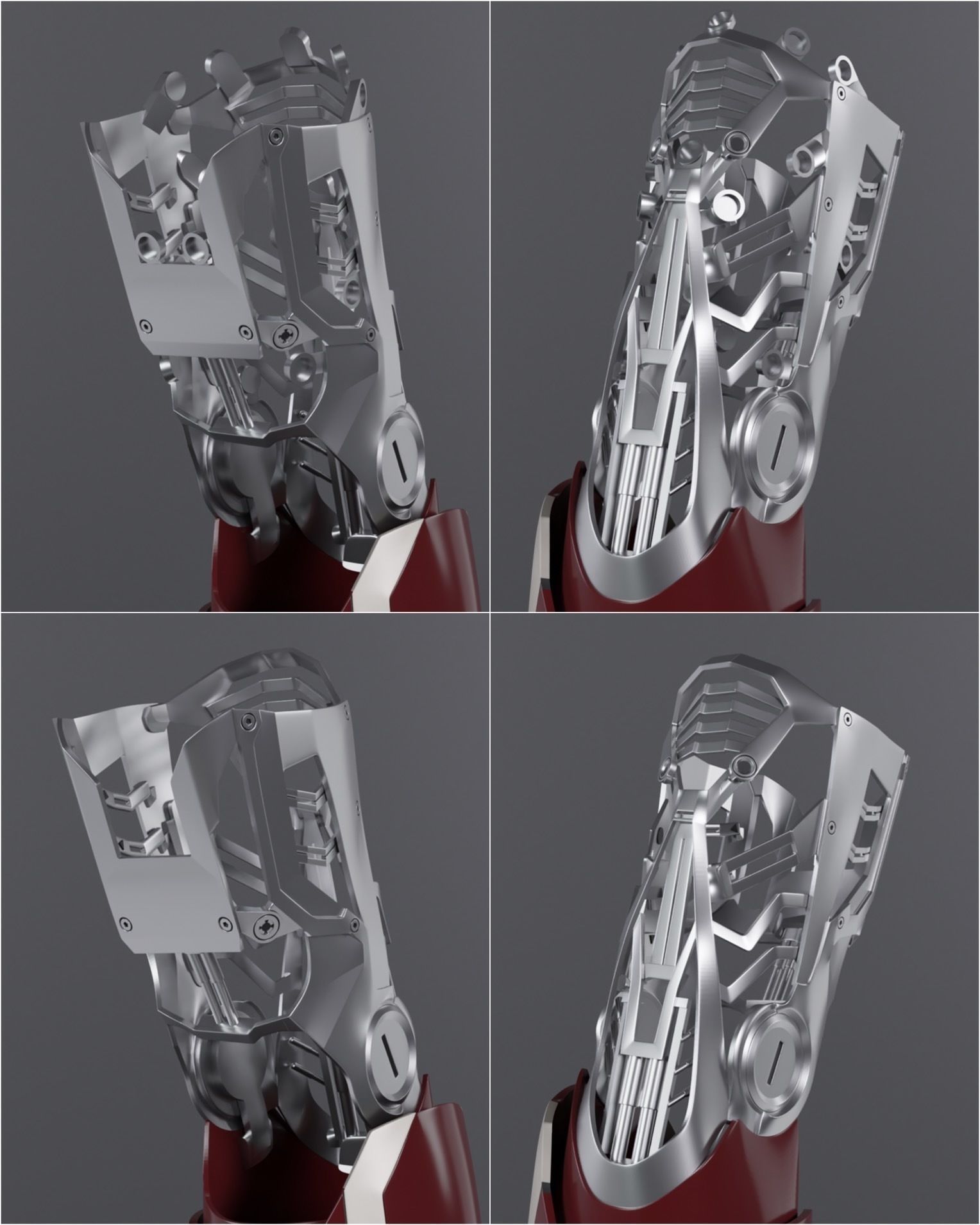 Iron Man Mk 42 Mk 43 Motorized 3D Printable Arm Gauntlet 3D print model_4