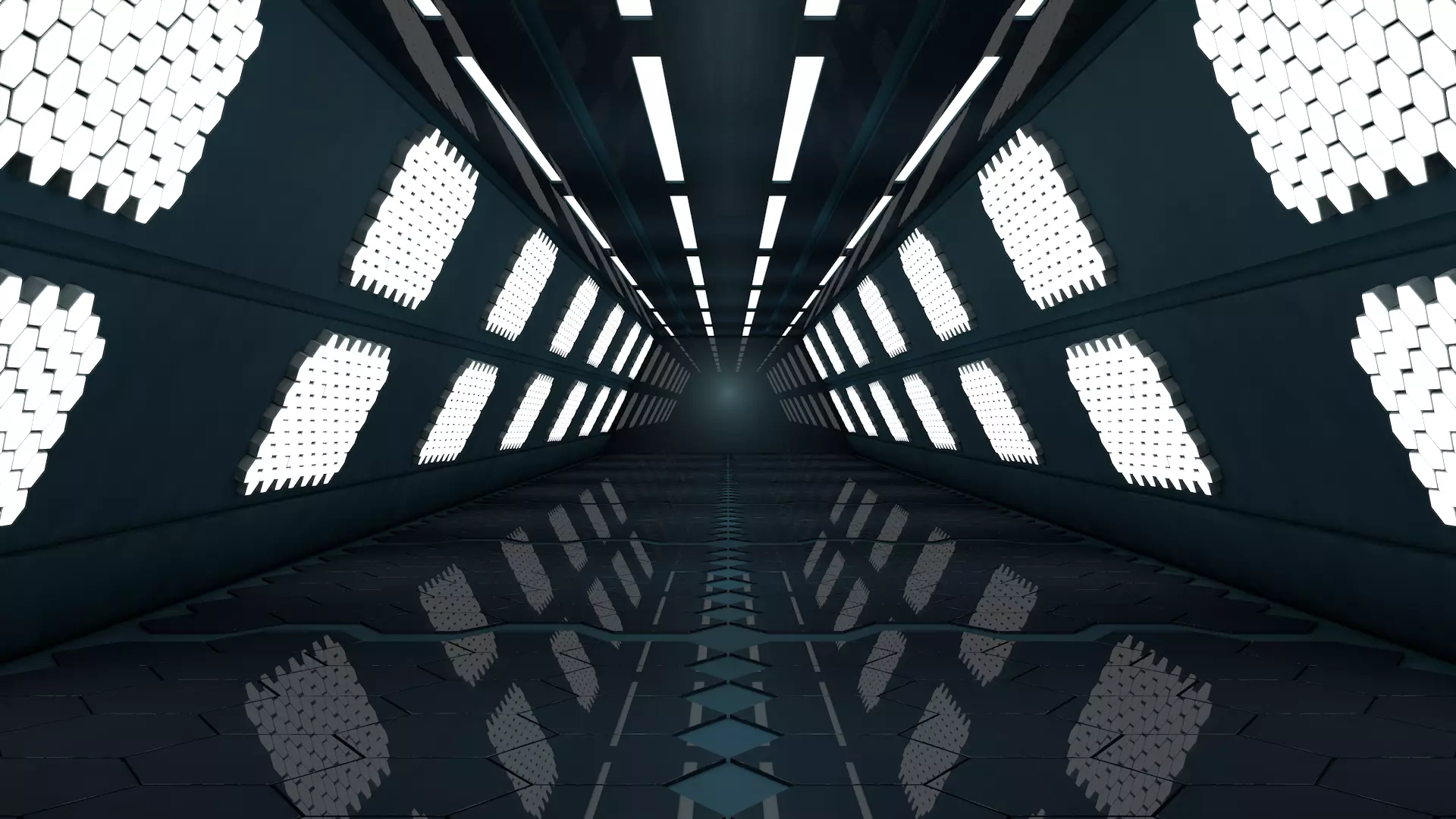 Sci Fi Tunnel 3D model_0
