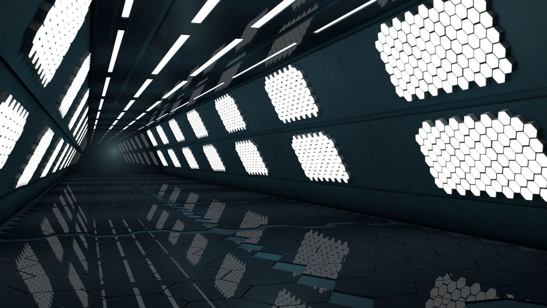 Sci Fi Tunnel 3D model_3