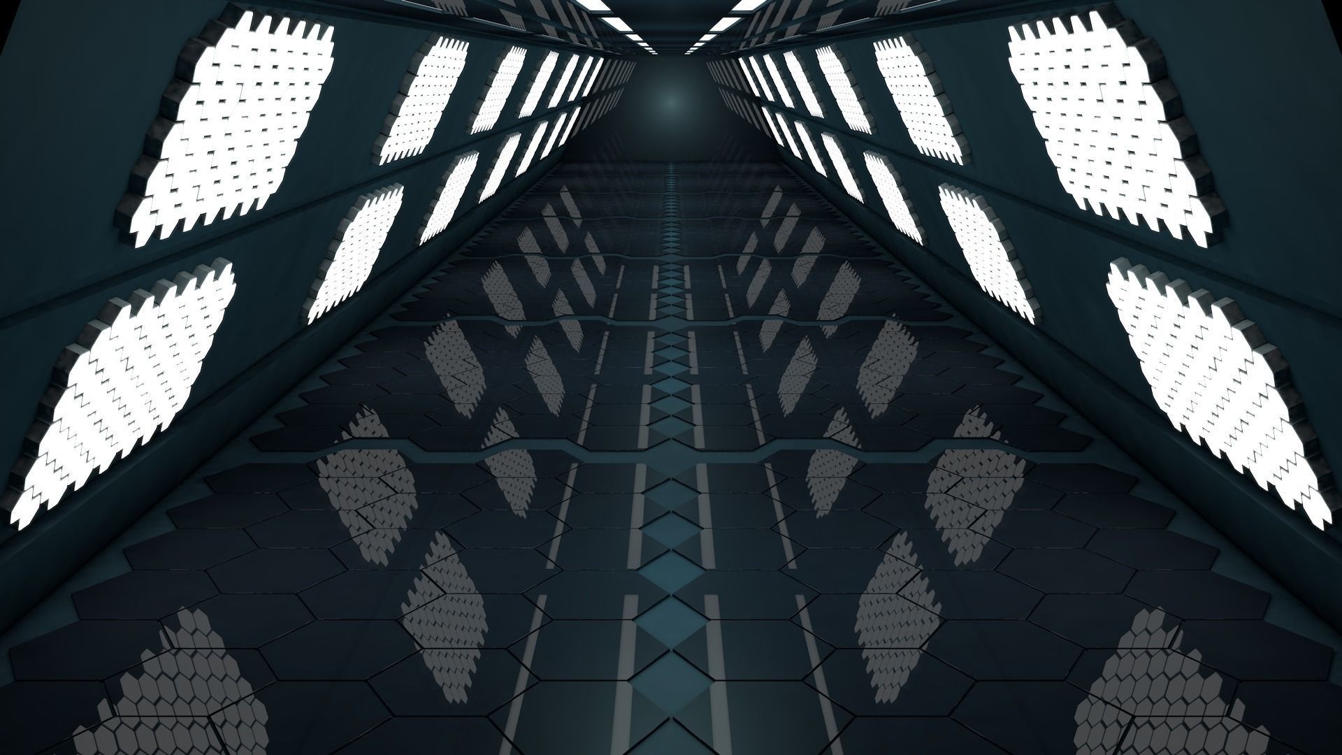 Sci Fi Tunnel 3D model_2