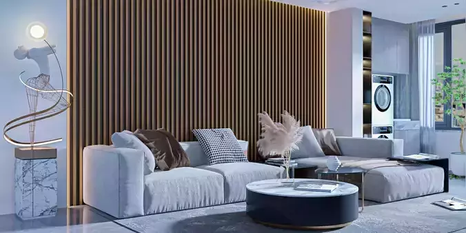 interior scene Livingroom 3D model 3D model interior scene Livingroom 3D model 3D model