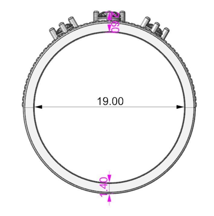  22 Ring Crown 3D print model_4