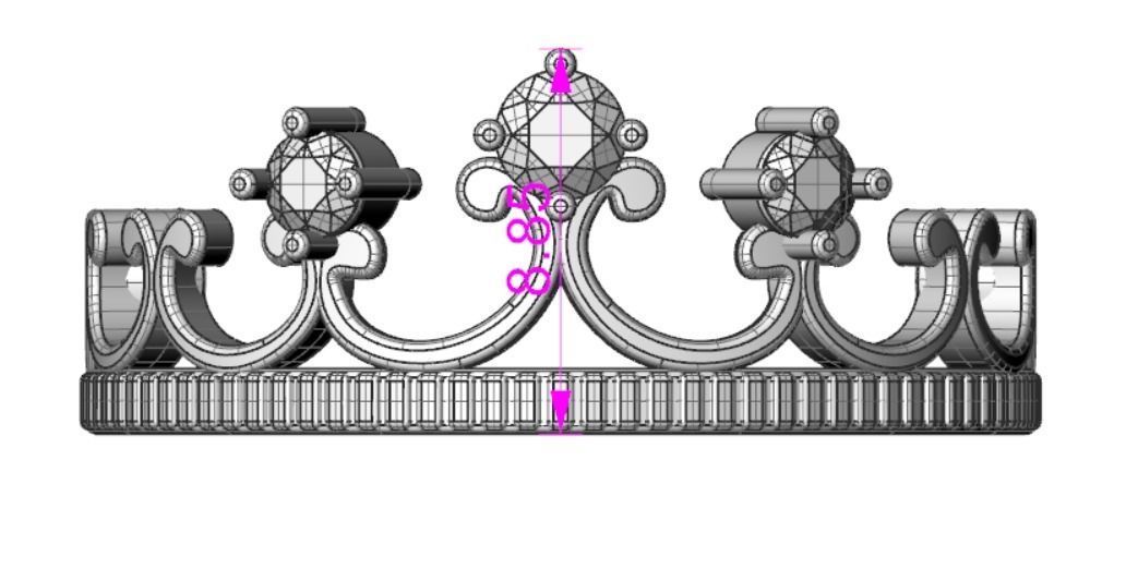  22 Ring Crown 3D print model_2