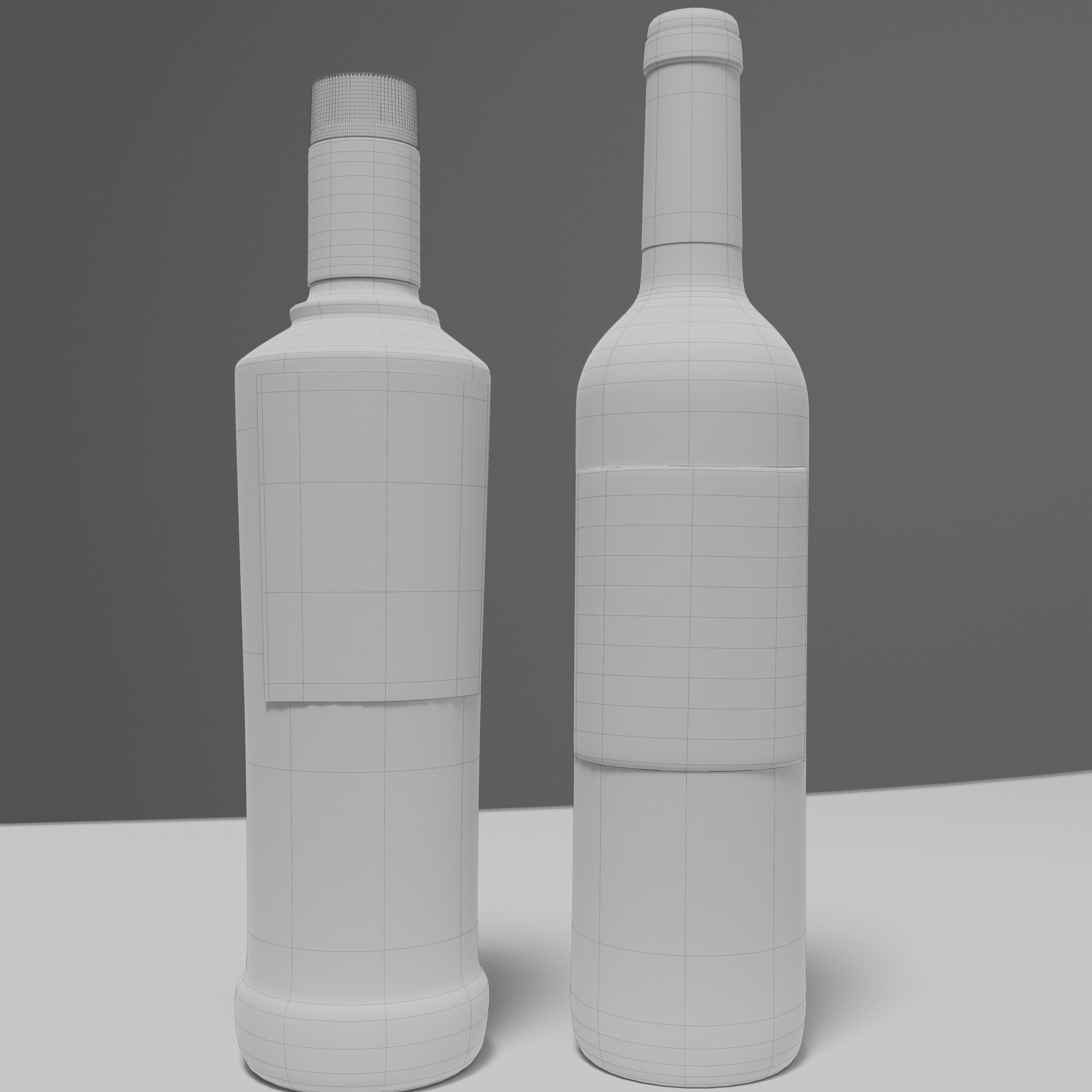 Bottles of drinking bar Low-poly 3D model_6