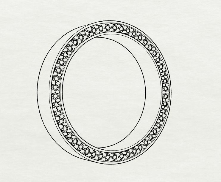 Wedding Rings 0045 3D print model_37