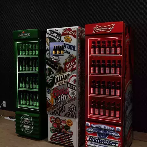 Beer display Low-poly 3D model