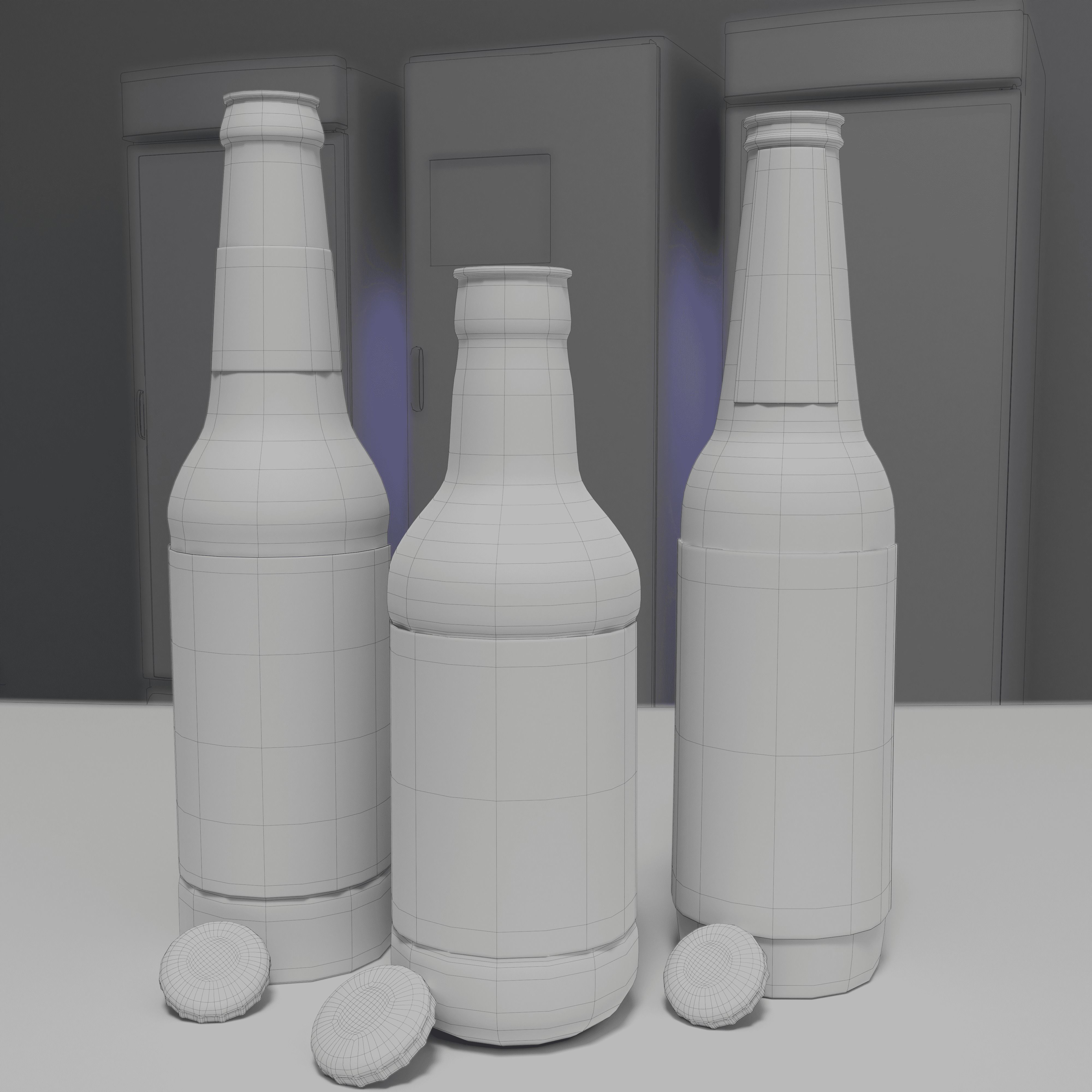 Beer display Low-poly 3D model_4