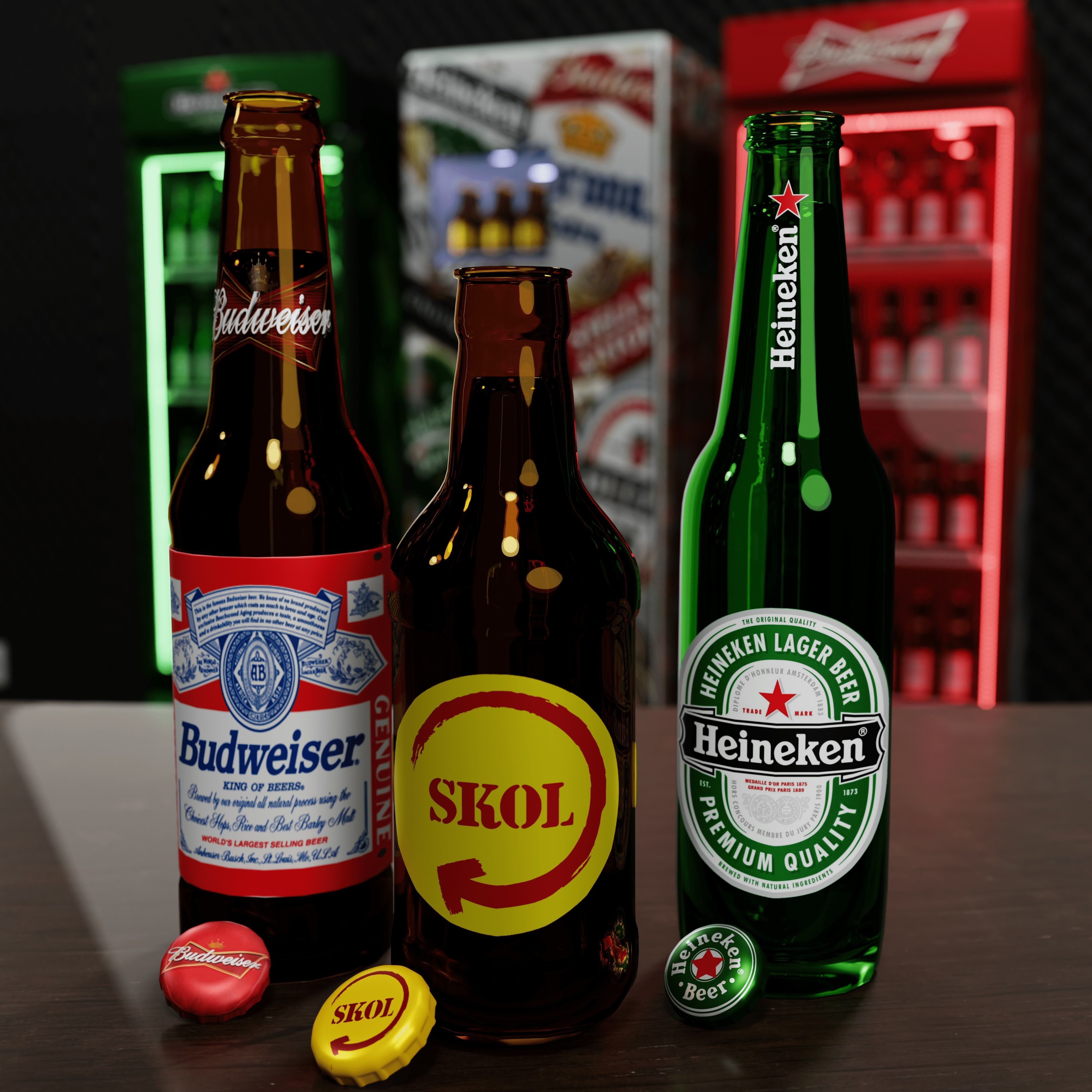 Beer display Low-poly 3D model_3