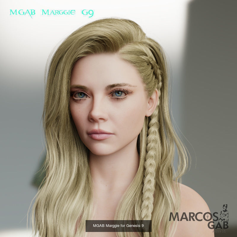 MGAB Marggie for Genesis 9 and Genesis 8-1 Female 3D Model Collection_1
