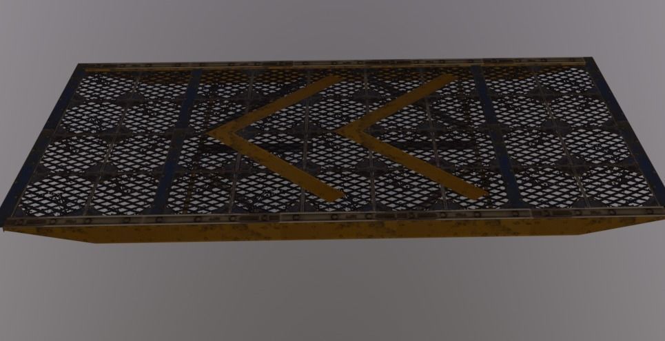 Crane Platform Seperate Low-poly 3D model_2