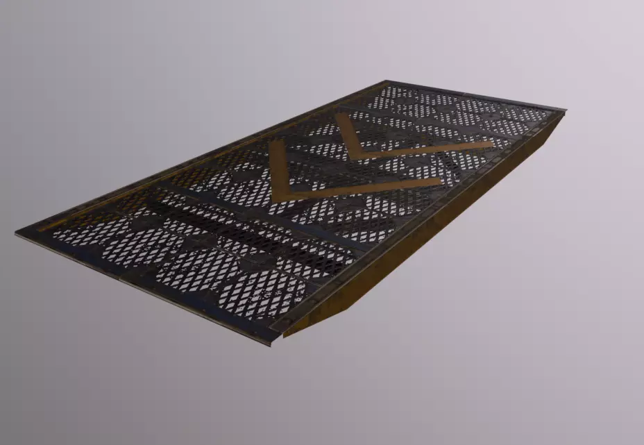 Crane Platform Seperate Low-poly 3D model_0