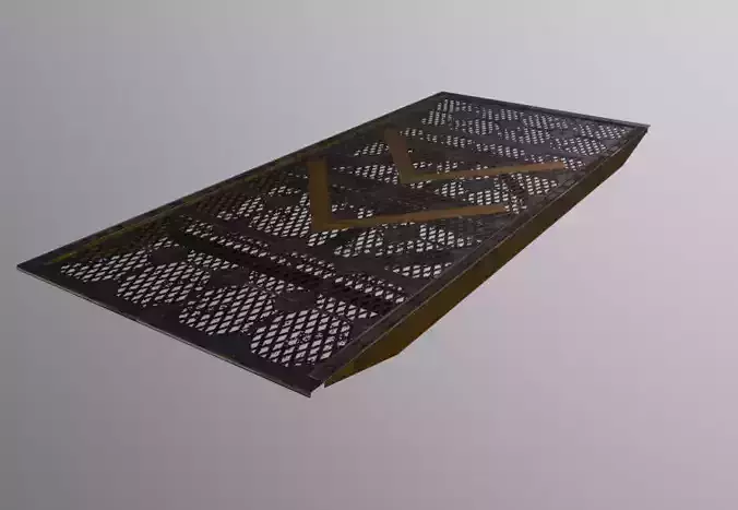Crane Platform Seperate Low-poly 3D model