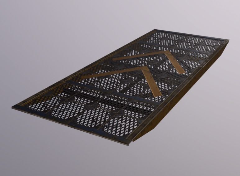 Crane Platform Seperate Low-poly 3D model_4