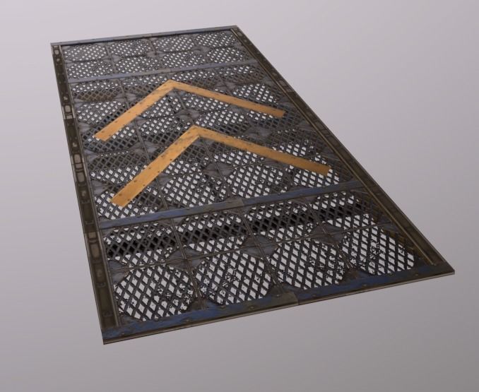 Crane Platform Seperate Low-poly 3D model_3