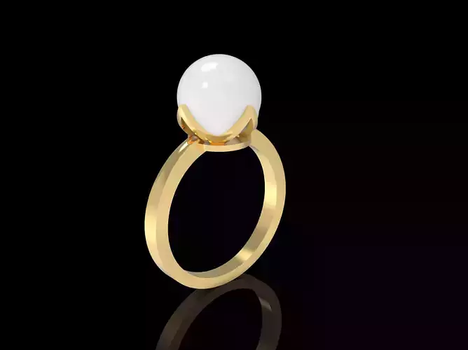 Jewelry rings with pearls