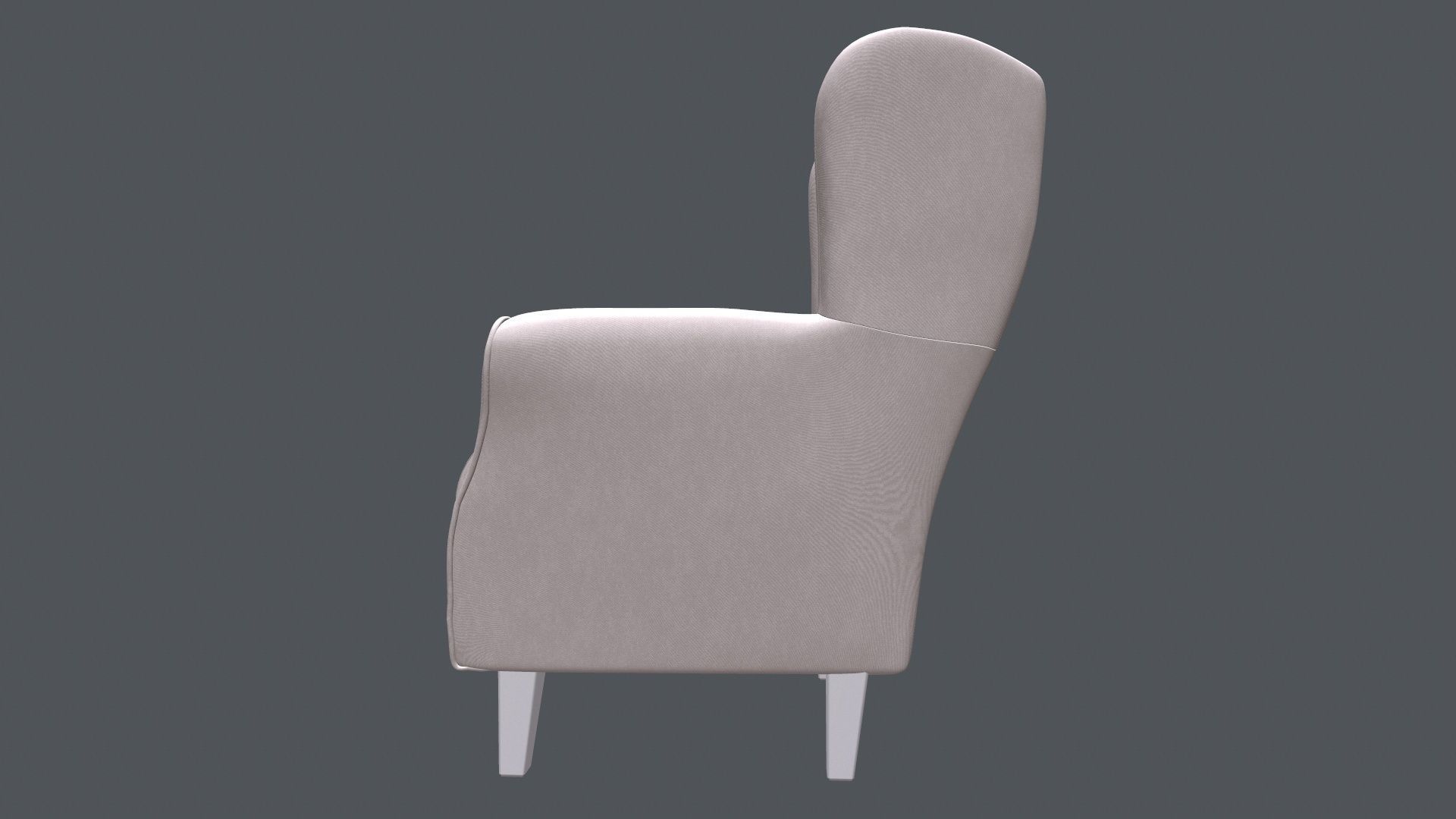 WingBack Chair 3D model_4