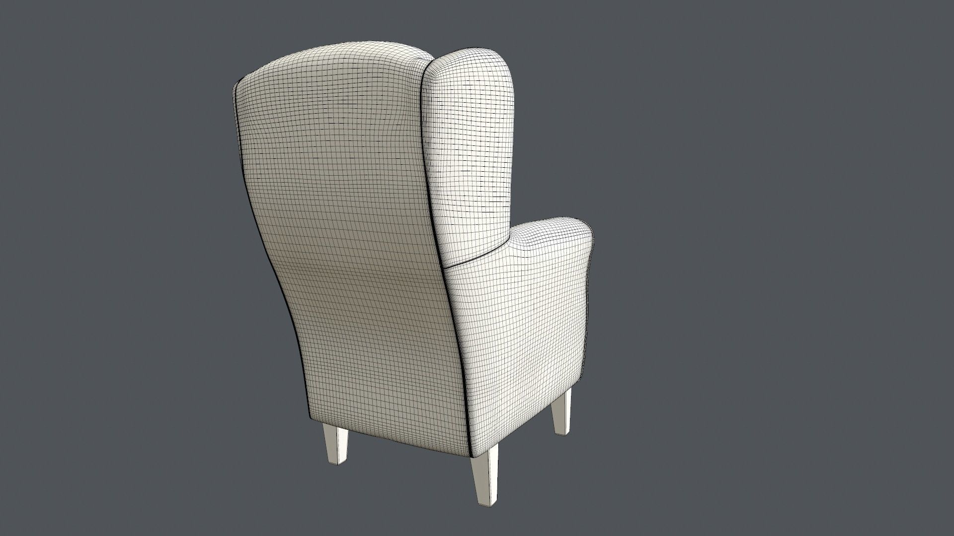 WingBack Chair 3D model_13