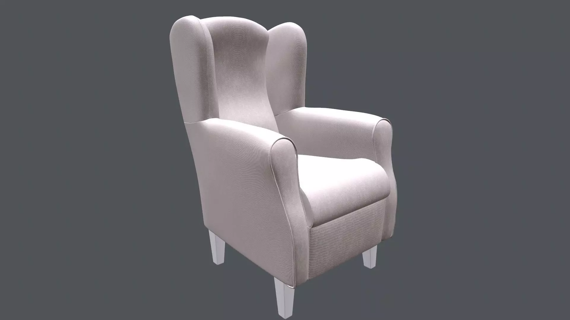WingBack Chair 3D model_0