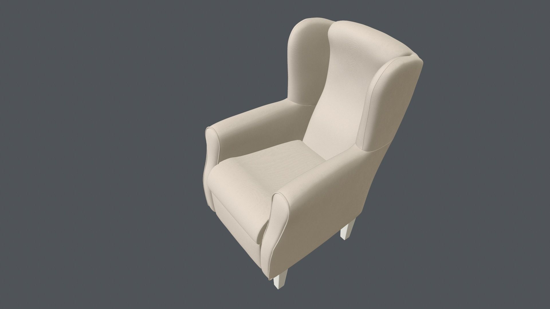 WingBack Chair 3D model_9