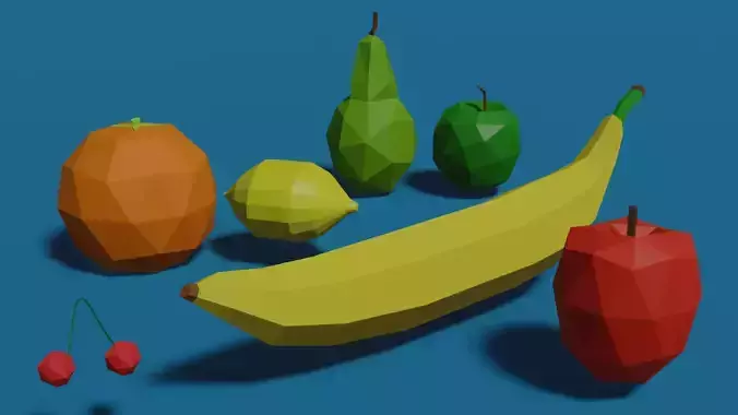 Fruits and berries Free 3D model