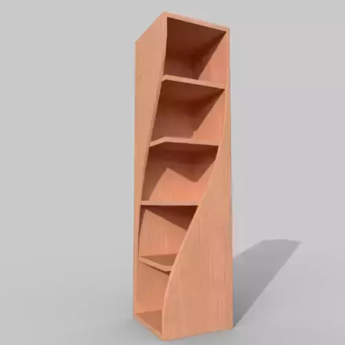 Rounded bookshelf