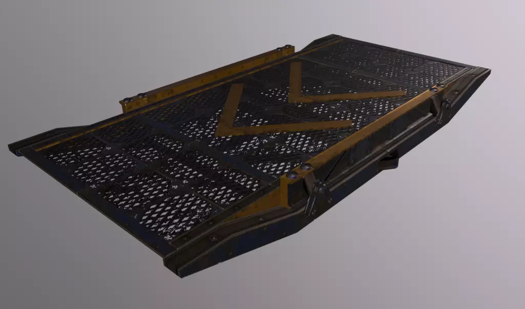 Crane Ramp Low-poly 3D model_0