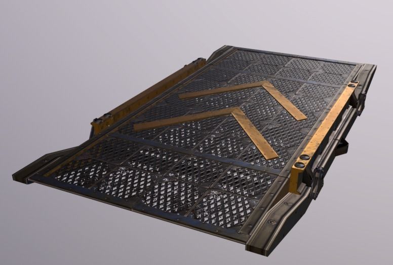 Crane Ramp Low-poly 3D model_4