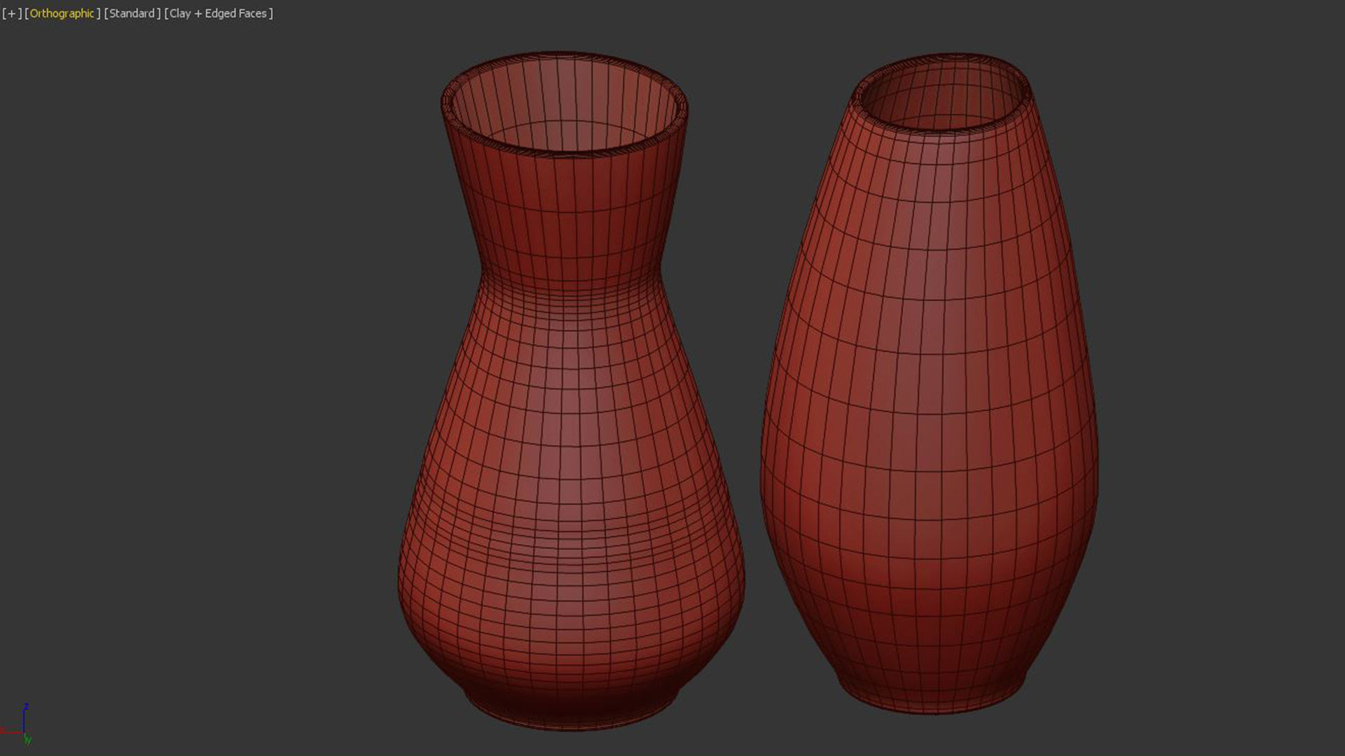 Set of 2 Fat Lava Pottery Vases Heinz Siery  3D model_5