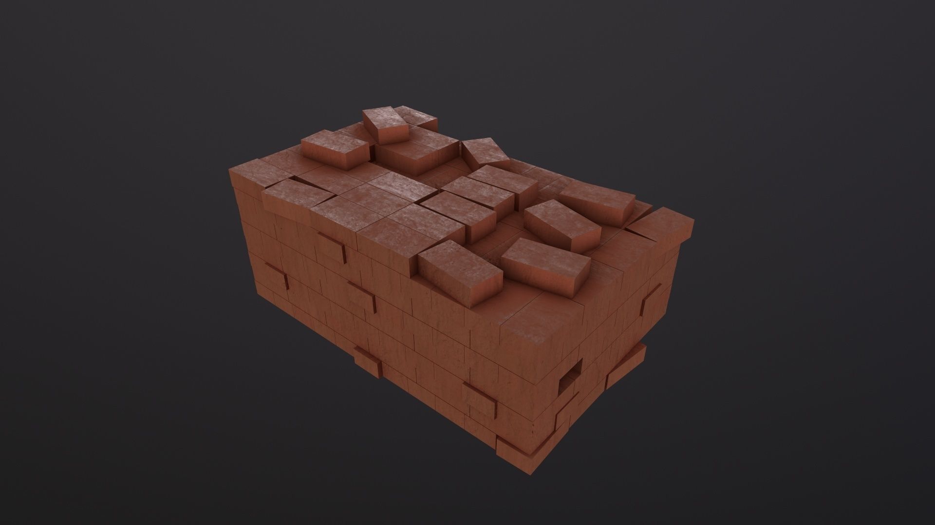 Pile of Bricks 3D Model Low-poly 3D model_2