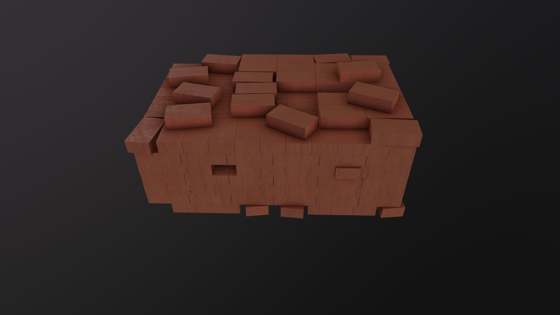 Pile of Bricks 3D Model Low-poly 3D model_4