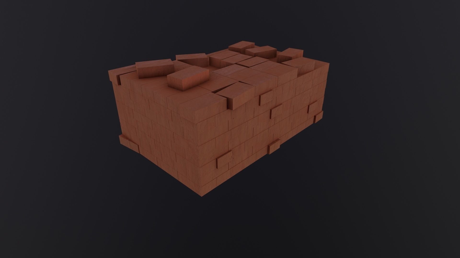 Pile of Bricks 3D Model Low-poly 3D model_5