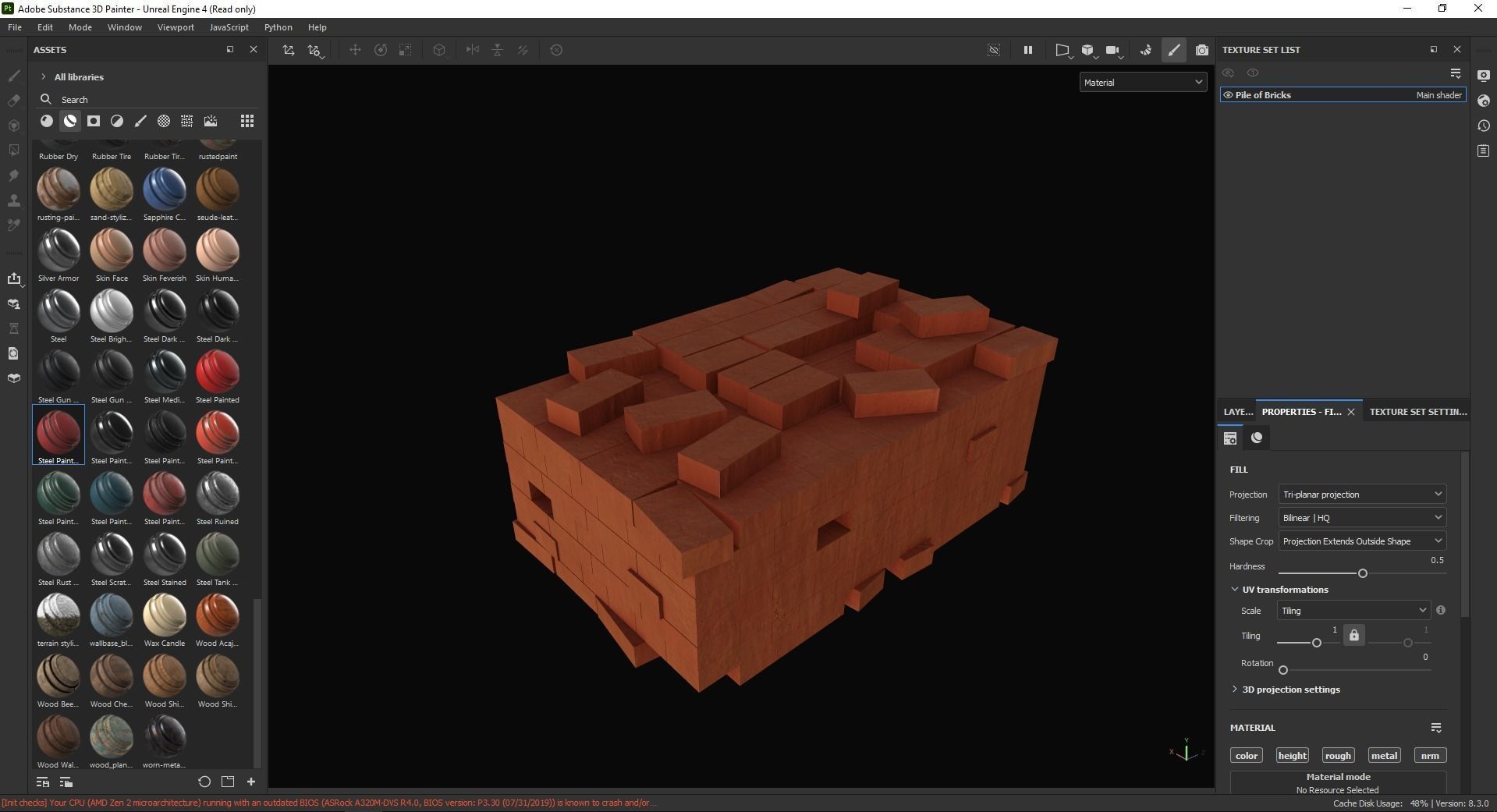 Pile of Bricks 3D Model Low-poly 3D model_6