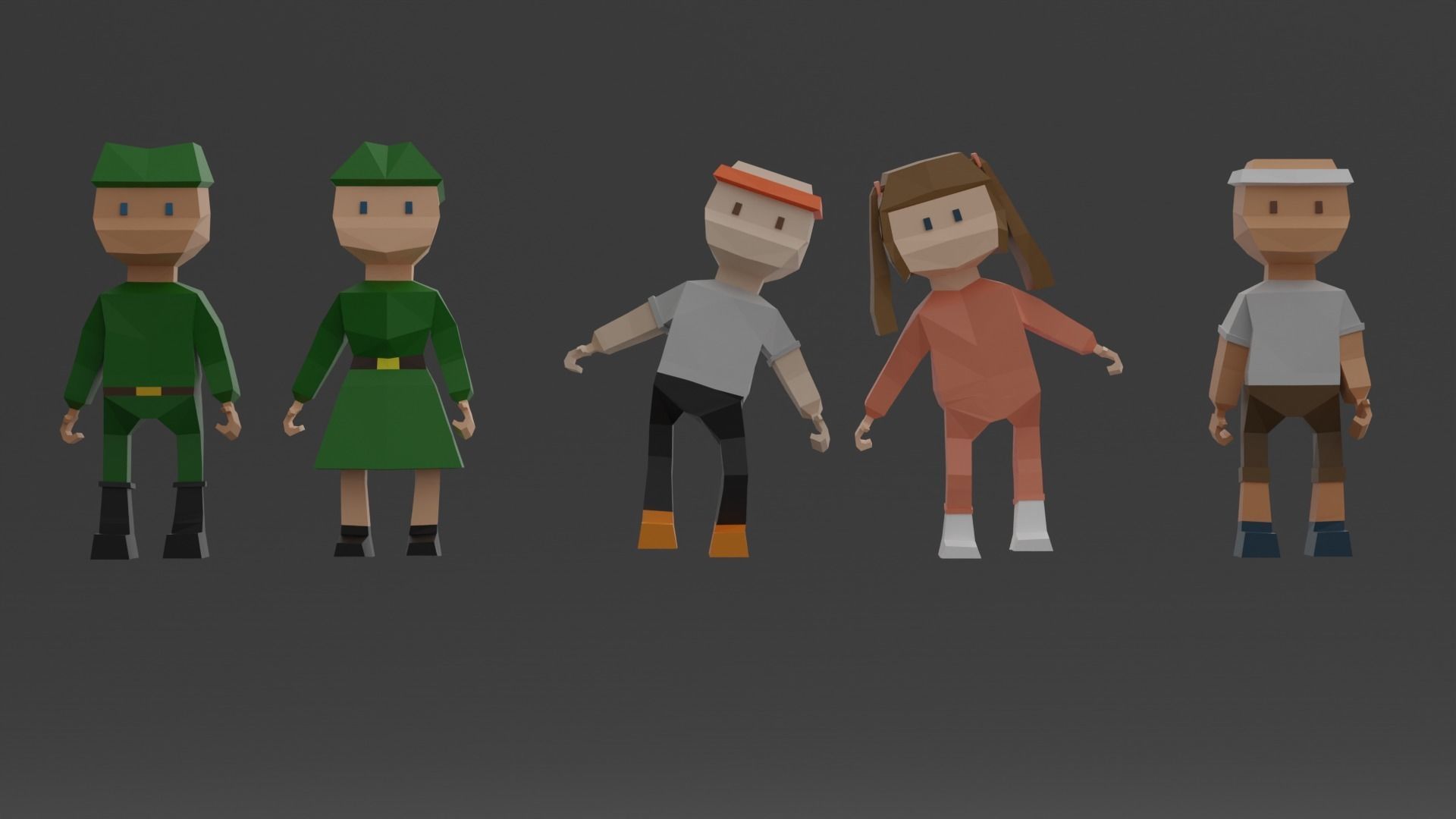 characters Low-poly 3D model_13