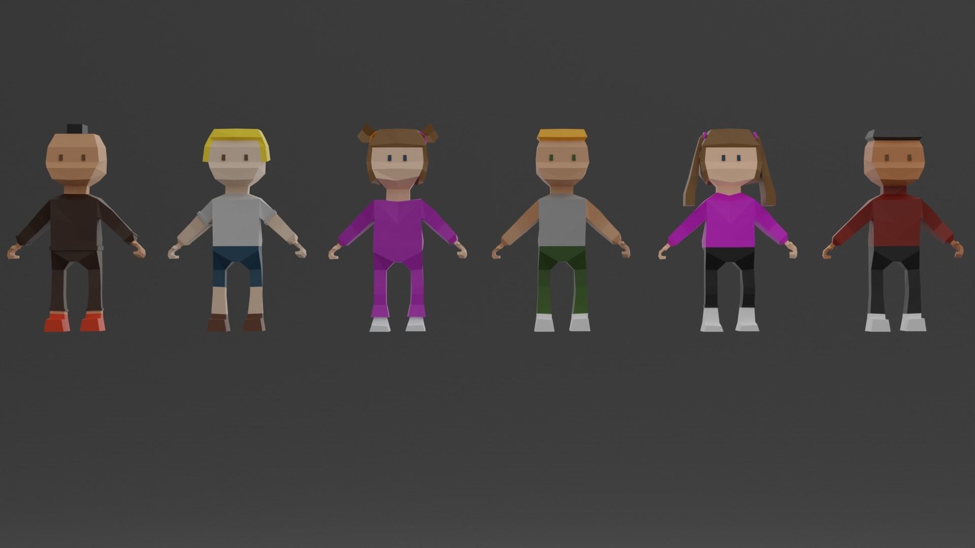 characters Low-poly 3D model_16