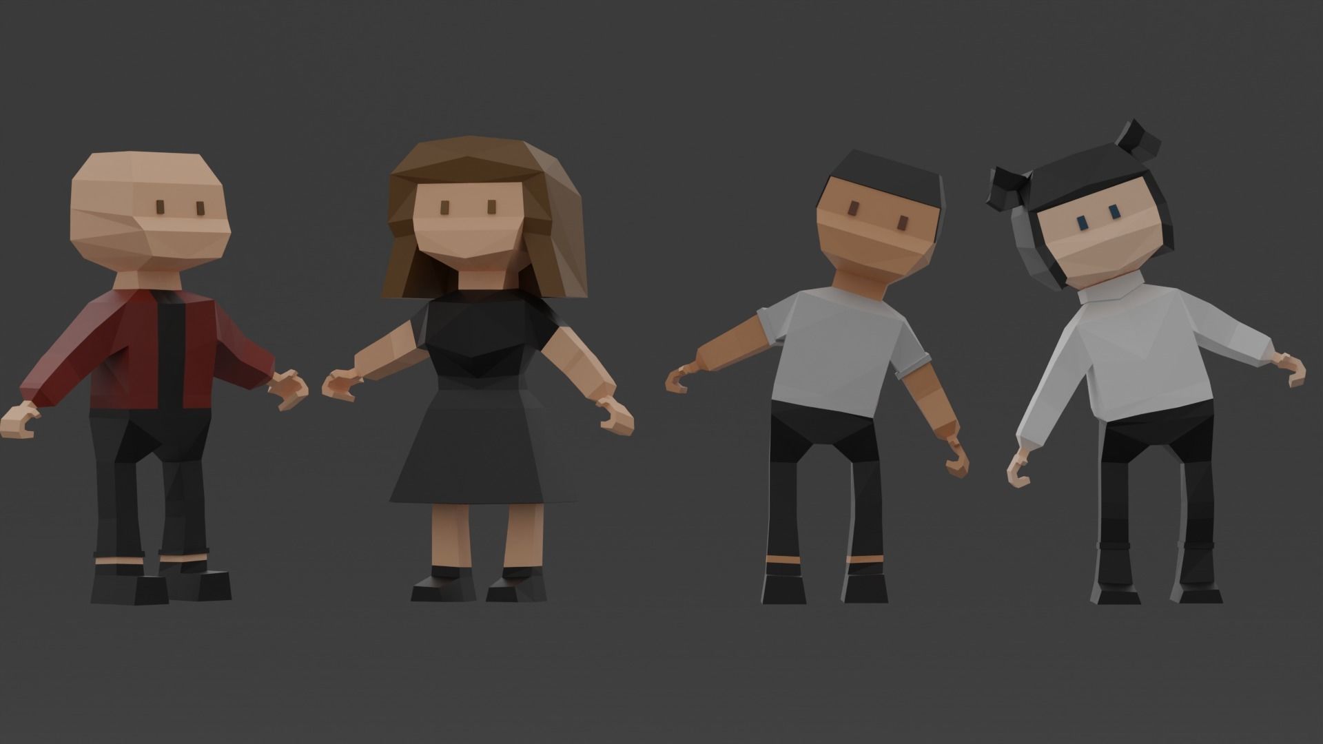 characters Low-poly 3D model_14