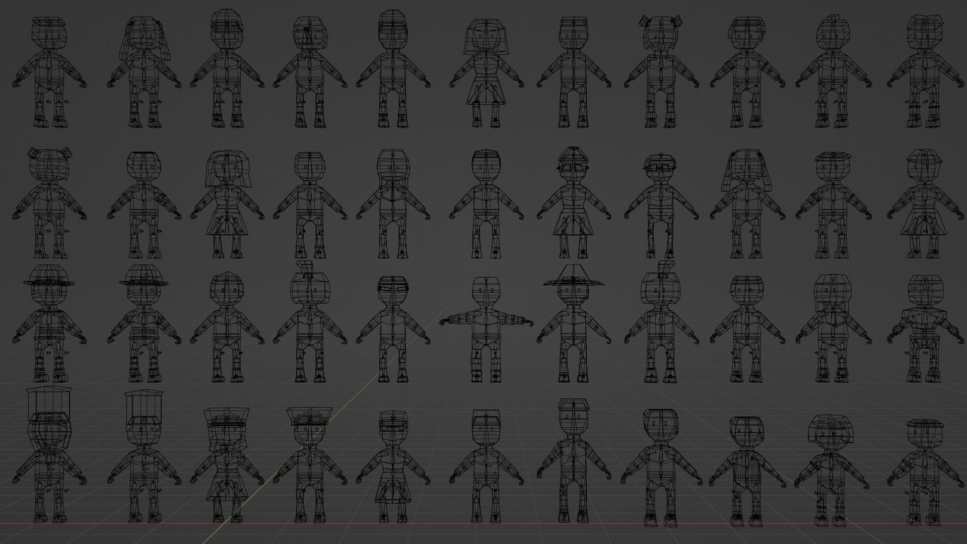 characters Low-poly 3D model_18