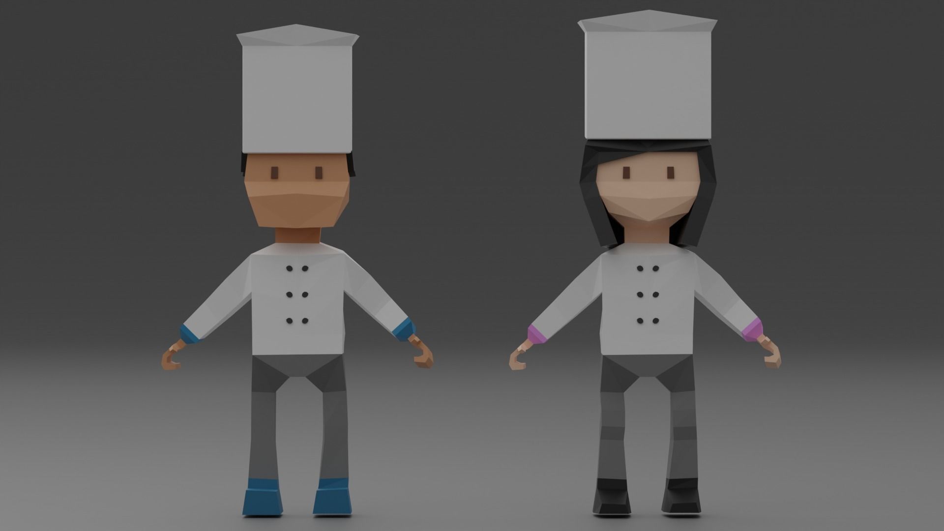 characters Low-poly 3D model_6