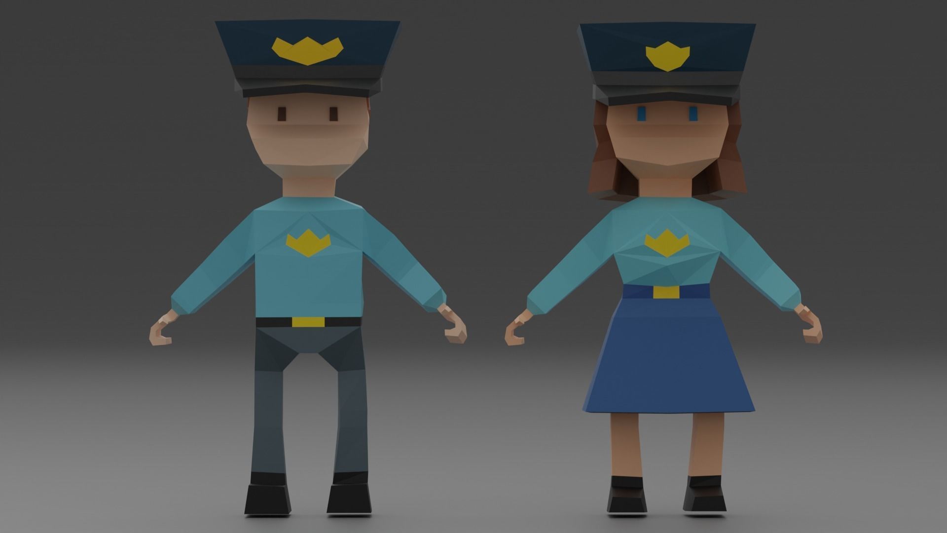 characters Low-poly 3D model_4