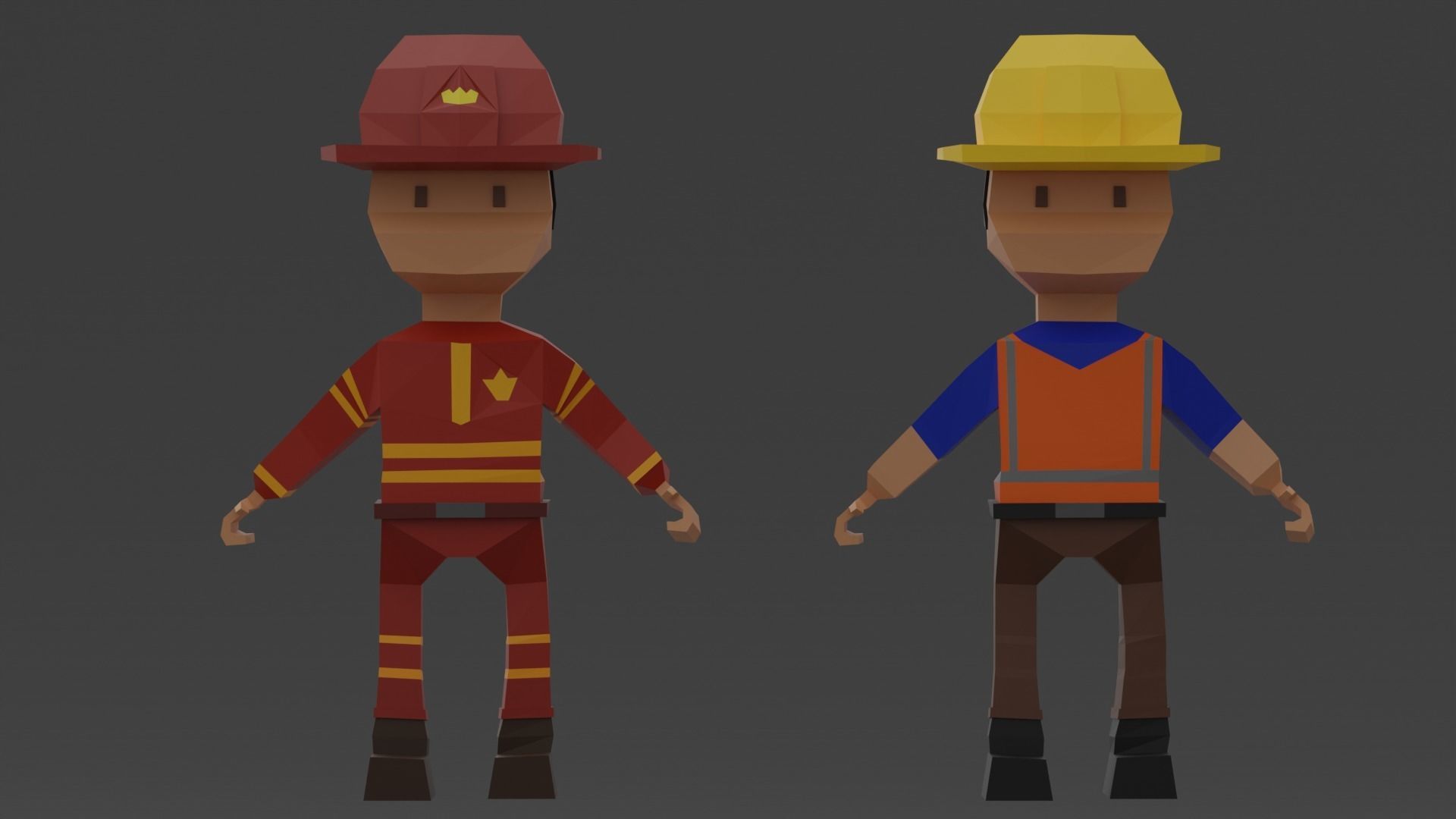 characters Low-poly 3D model_12