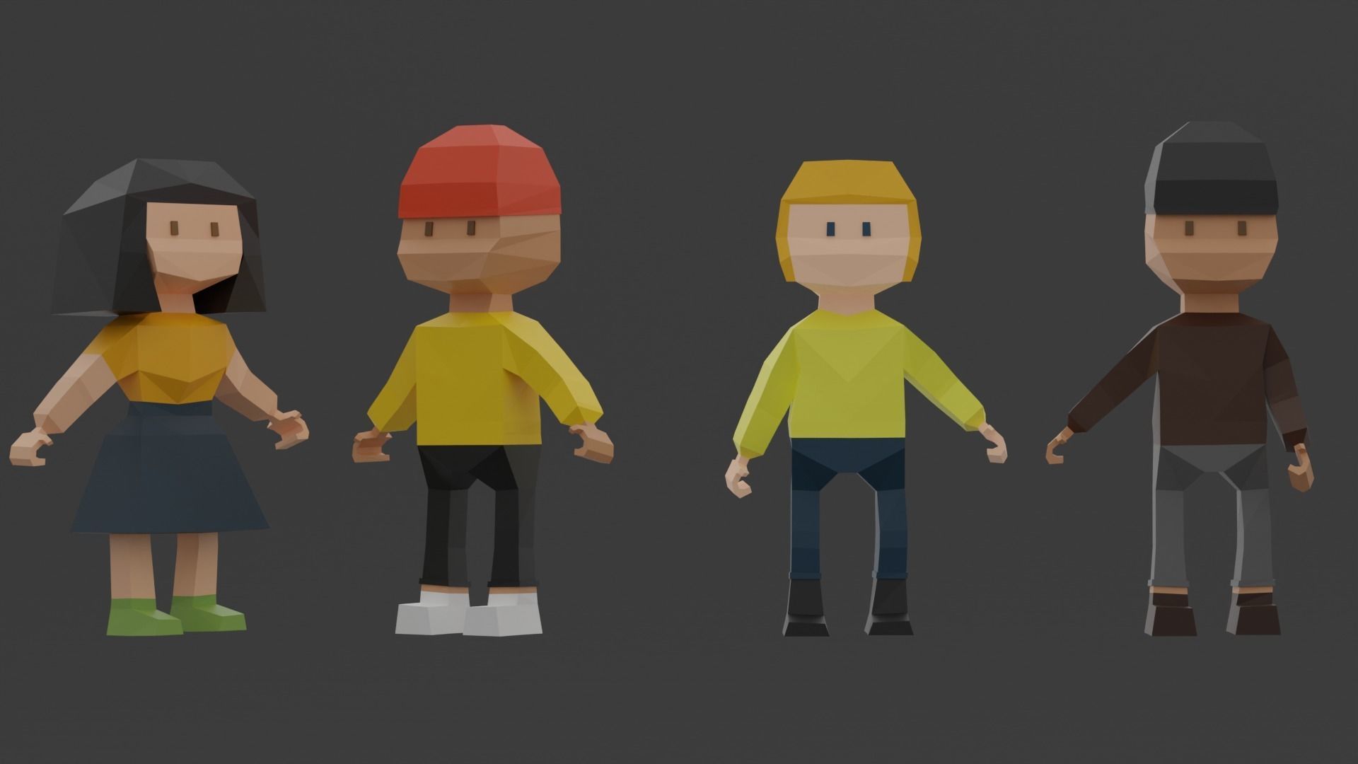 characters Low-poly 3D model_15
