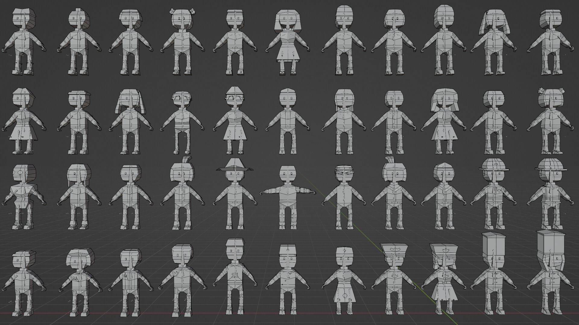 characters Low-poly 3D model_17