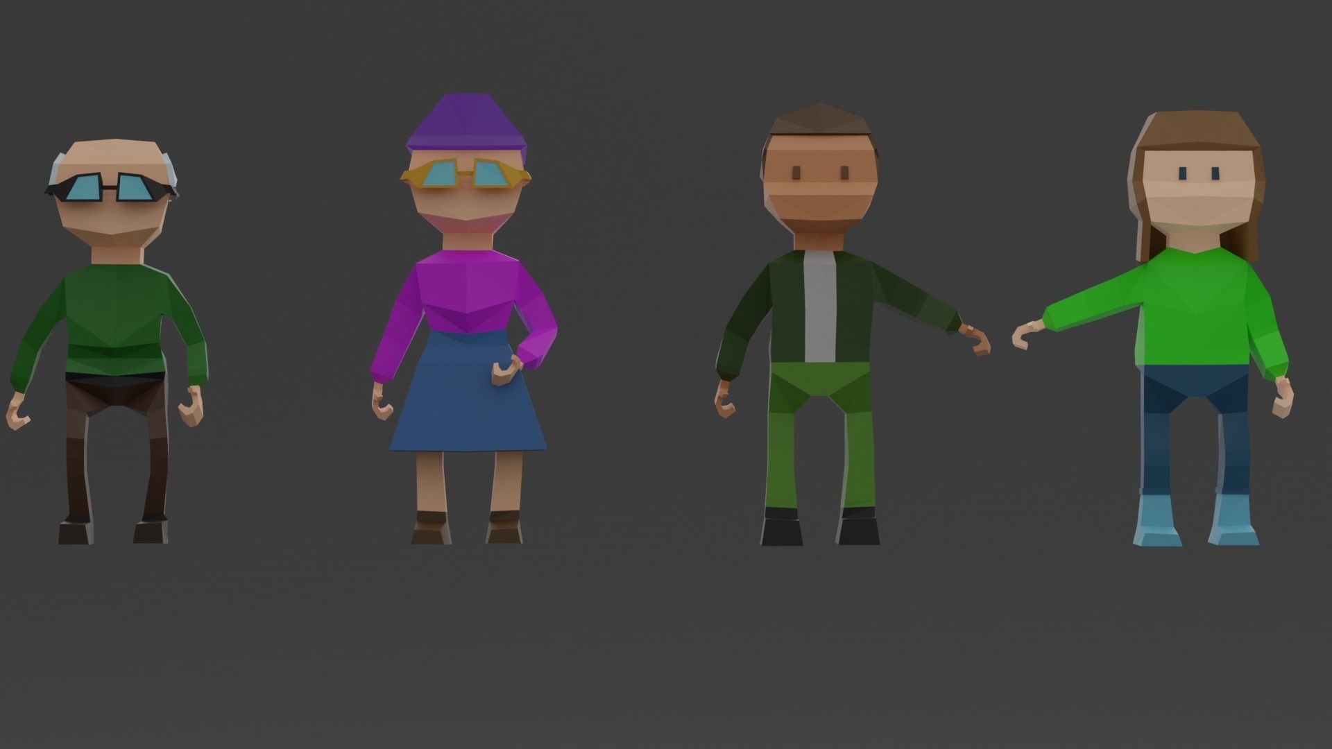 characters Low-poly 3D model_11